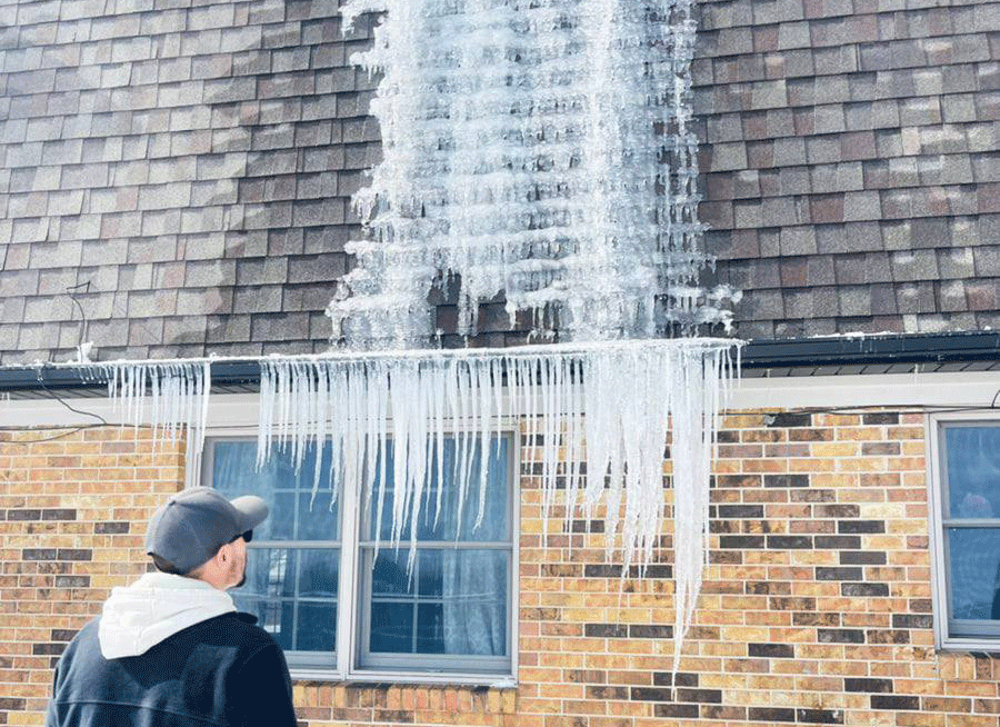 Ice Damming can cause damage to your roof