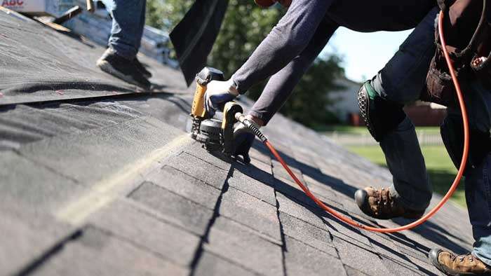 Roofing Repairs done on a residential roof by Central Roofing a Central Illinois roofing contractor